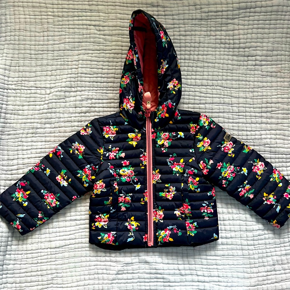 Joules puffer cute Floral design